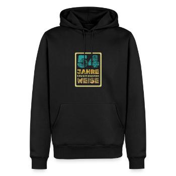 54 - Men’s Premium Organic Hoodie - black - Front - Nico (187cm)