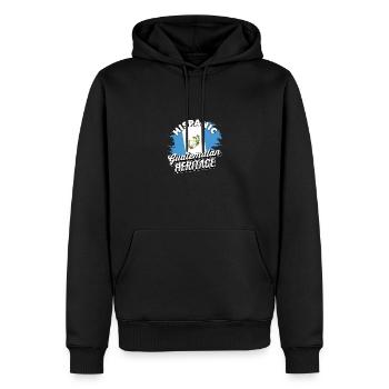 Patrimoine hispanique guatémaltèque - Patrimoine guatémaltèque - Sweat à capuche Premium bio Homme - noir - Devant - Nico (187cm)