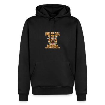 soutien émotionnel bull mastiff illustration pour - Sweat à capuche Premium bio Homme - noir - Devant - Nico (187cm)