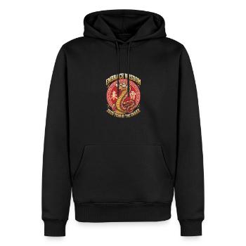 Umarme die Weisheit Mondneujahr 2025 Jahr Des - Männer Premium Bio Hoodie - Schwarz - Vorne - Nico (187cm)