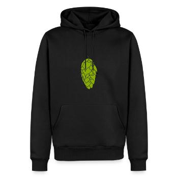 Hopfendolde - Männer Premium Bio Hoodie - Schwarz - Vorne - Nico (187cm)