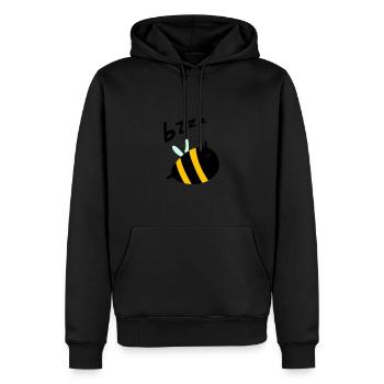 Bzzz - Sweat à capuche Premium bio Homme - noir - Devant - Nico (187cm)