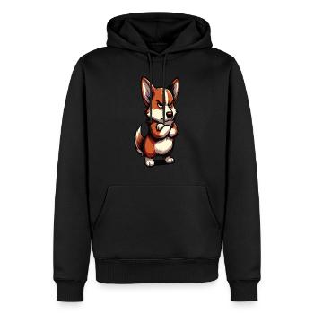 Corgi Corgis Welsh Corgi Corgibesitzer Corgis - Männer Premium Bio Hoodie - Schwarz - Vorne - Nico (187cm)