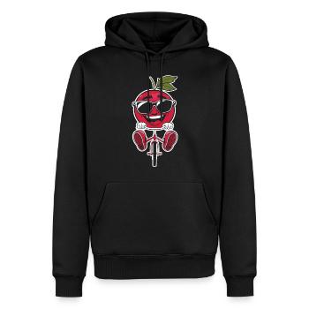 Preiselbeere Radfahren auf dem Fahrrad Geschenk - Männer Premium Bio Hoodie - Schwarz - Vorne - Nico (187cm)