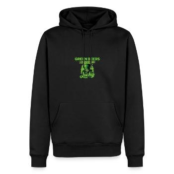 Les bières vertes de la Saint-Patrick donnent l’impression d’être au quotidien - Sweat à capuche Premium bio Homme - noir - Devant - Nico (187cm)