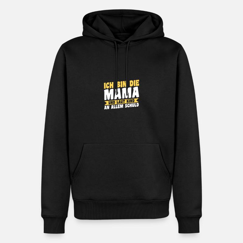 Mère Équipe Maman - Sweat à capuche Premium bio Homme - noir