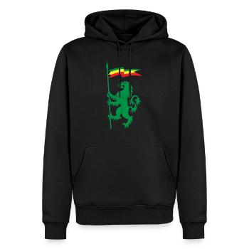 Rasta Reggae Reggaeton Musik Löwe Flagge Geschenk - Männer Premium Bio Hoodie - Schwarz - Vorne - Nico (187cm)
