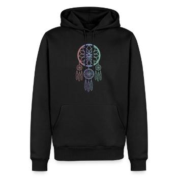 Attrape-rêves Multicolore - Sweat à capuche Premium bio Homme - noir - Devant - Nico (187cm)