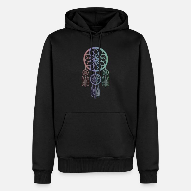 Attrape-rêves Multicolore - Sweat à capuche Premium bio Homme - noir