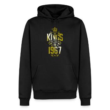 kings are born 1967 - Men’s Premium Organic Hoodie - black - Front - Nico (187cm)