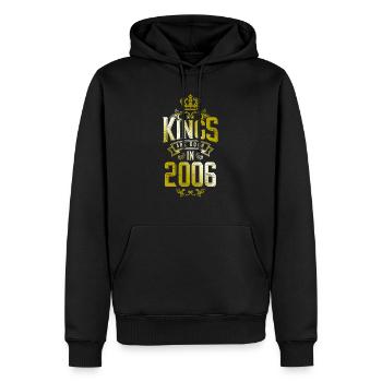 kings are born 2006 - Men’s Premium Organic Hoodie - black - Front - Nico (187cm)