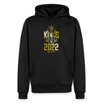 kings are born 2022 - Männer Premium Bio Hoodie - Schwarz - Vorne - Nico (187cm)