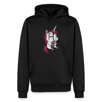 Getränk Boba Tee Einhorn - Männer Premium Bio Hoodie - Schwarz - Vorne - Nico (187cm)