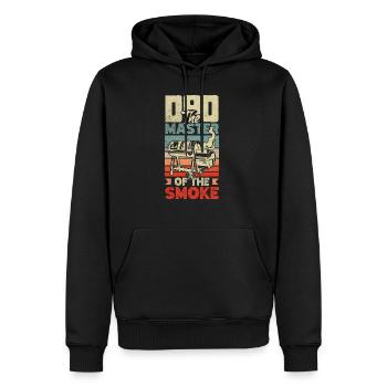 Dad The Master Of The Smoke Father's Day BBQ - Männer Premium Bio Hoodie - Schwarz - Vorne - Nico (187cm)