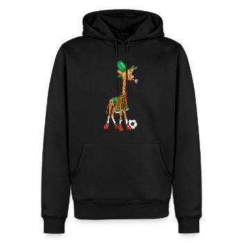 Giraffe Fan Arabie Saoudite - Sweat à capuche Premium bio Homme - noir - Devant - Nico (187cm)
