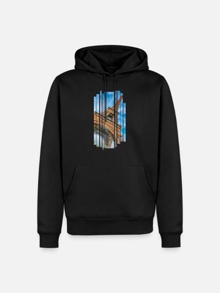 Paris Eifelturm Designs - Männer Premium Bio Hoodie - Schwarz
