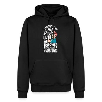 Nous responsabilisons la prochaine génération de femmes leaders - Sweat à capuche Premium bio Homme - noir - Devant - Nico (187cm)