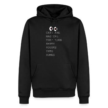 Lustige Katzensprüche Geschenke für Katzenliebhaber - Männer Premium Bio Hoodie - Schwarz - Vorne - Nico (187cm)