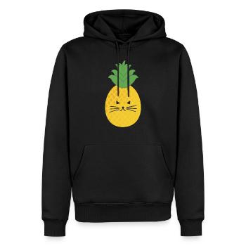 Tropische Ananaskatze Katzen Kätzchen - Männer Premium Bio Hoodie - Schwarz - Vorne - Nico (187cm)