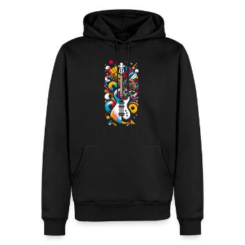 Electric Symphony GuitarAbstract Music Lover - Männer Premium Bio Hoodie - Schwarz - Vorne - Nico (187cm)