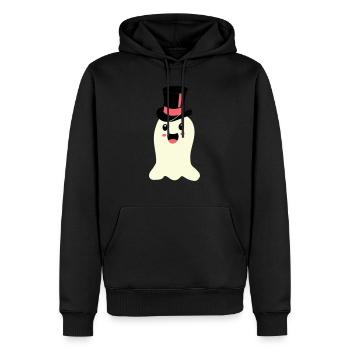 spirit - Men’s Premium Organic Hoodie - black - Front - Nico (187cm)