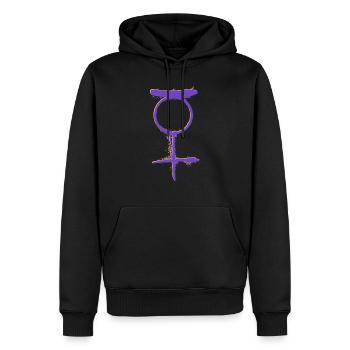 NON BINARY Status - Men’s Premium Organic Hoodie - black - Front - Nico (187cm)