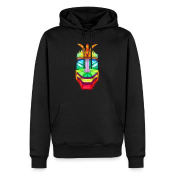 Mask - Men’s Premium Organic Hoodie - black - Front - Nico (187cm)