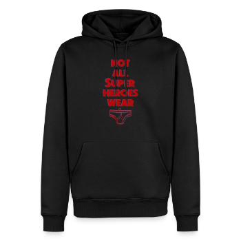 Tous les super-héros ne portent pas de slips - Sweat à capuche Premium bio Homme - noir - Devant - Nico (187cm)