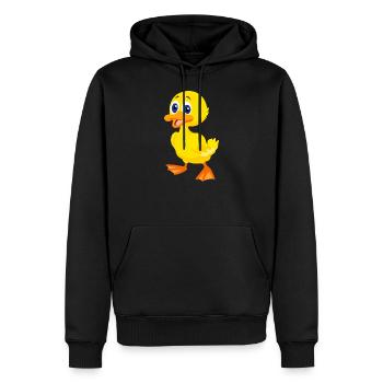 Ente gelb Entchen Geschenk - Männer Premium Bio Hoodie - Schwarz - Vorne - Nico (187cm)