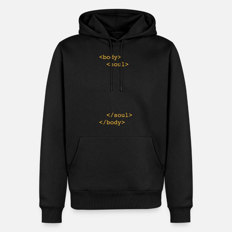 html body & soul - Männer Premium Bio Hoodie - Schwarz