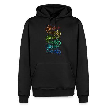 coureur - Sweat à capuche Premium bio Homme - noir - Devant - Nico (187cm)