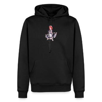 Rothaarige sexy anime manga maid - Männer Premium Bio Hoodie - Schwarz - Vorne - Nico (187cm)