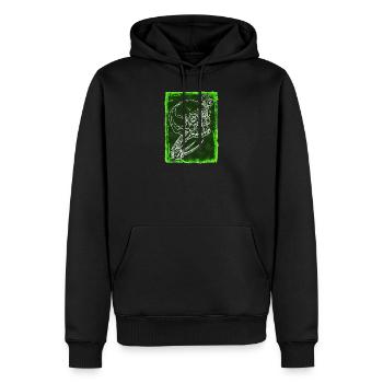 Le crâne - Sweat à capuche Premium bio Homme - noir - Devant - Nico (187cm)