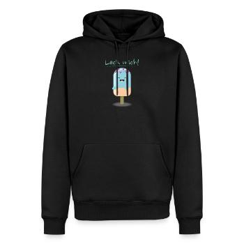 Leck mich Eis - Männer Premium Bio Hoodie - Schwarz - Vorne - Nico (187cm)