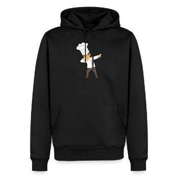 Koch Logo - Sweat à capuche Premium bio Homme - noir - Devant - Nico (187cm)
