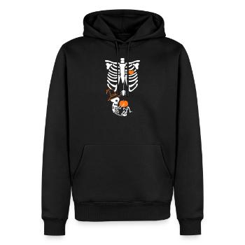 Bébé d’Halloween - Sweat à capuche Premium bio Homme - noir - Devant - Nico (187cm)