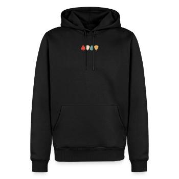 Gitarre Bass Plektrum Plektren Picks - Männer Premium Bio Hoodie - Schwarz - Vorne - Nico (187cm)