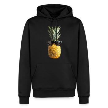 Lunettes de soleil ananas - Sweat à capuche Premium bio Homme - noir - Devant - Nico (187cm)
