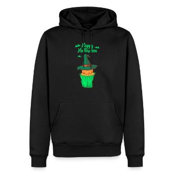 Gâteau au muffin Halloween - Sweat à capuche Premium bio Homme - noir - Devant - Nico (187cm)