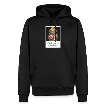 Cat Design -Cat Shirt - Employee of the month - Men’s Premium Organic Hoodie - black - Front - Nico (187cm)