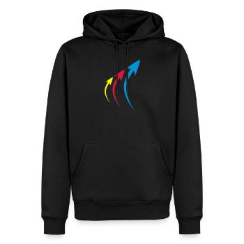 pfeile formen symbole - Männer Premium Bio Hoodie - Schwarz - Vorne - Nico (187cm)