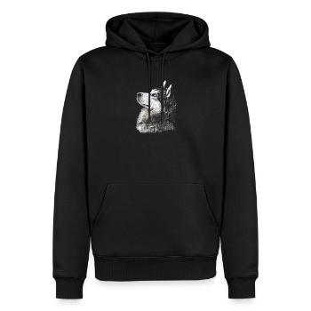 Husky - Sweat à capuche Premium bio Homme - noir - Devant - Nico (187cm)