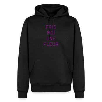 MACH MIR EINE BLUME! - Männer Premium Bio Hoodie - Schwarz - Vorne - Nico (187cm)
