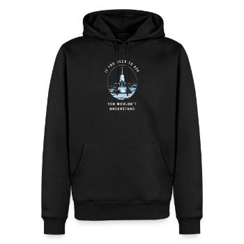 4th of July Submarine Marine USA Submarine Veteran - Men’s Premium Organic Hoodie - black - Front - Nico (187cm)