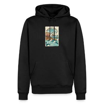 Groupe de la mer du Nord - Sweat à capuche Premium bio Homme - noir - Devant - Nico (187cm)