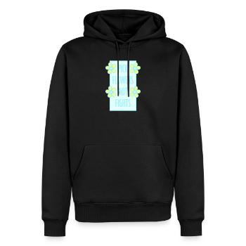 Cueillez des fleurs, pas des disputes, fleurs Paix Logo drôle - Sweat à capuche Premium bio Homme - noir - Devant - Nico (187cm)
