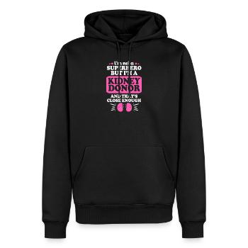 Nierenspender Spender Niere - Männer Premium Bio Hoodie - Schwarz - Vorne - Nico (187cm)
