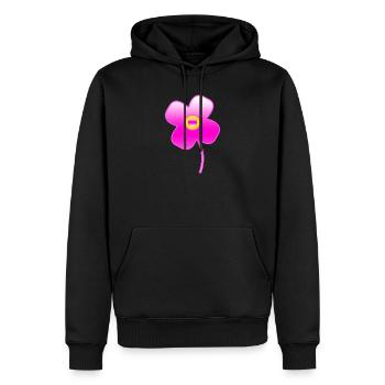 Fleur - Sweat à capuche Premium bio Homme - noir - Devant - Nico (187cm)