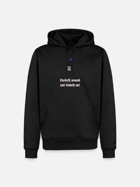 Kreuzritter: Ritter mit Schild und Keule - Männer Premium Bio Hoodie - Schwarz