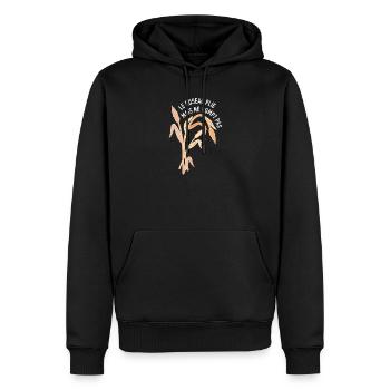 Le Roseau Plie Mais Ne Rompt Pas - Résilience - Sweat à capuche Premium bio Homme - noir - Devant - Nico (187cm)